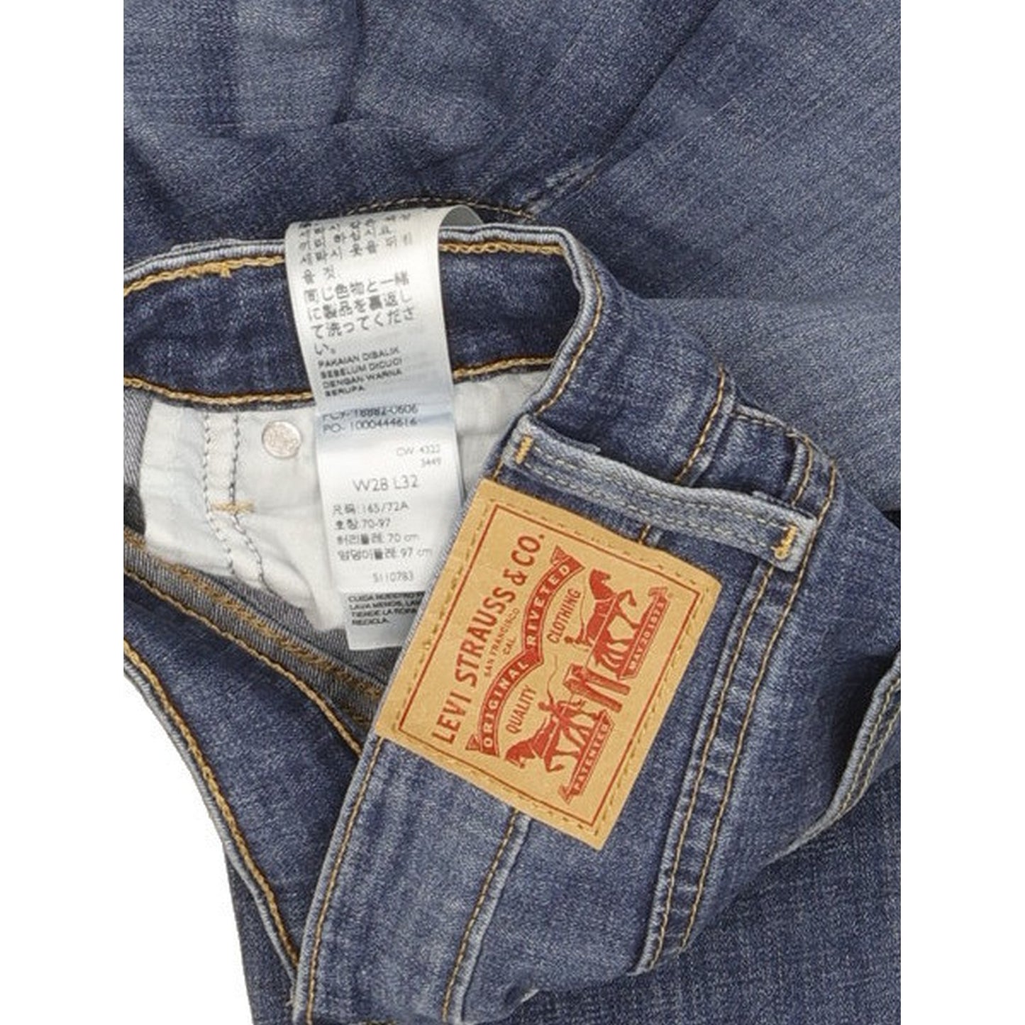 Levi's 721 Blue Skinny Slim Stretch Jeans High Waisted W28 L31
