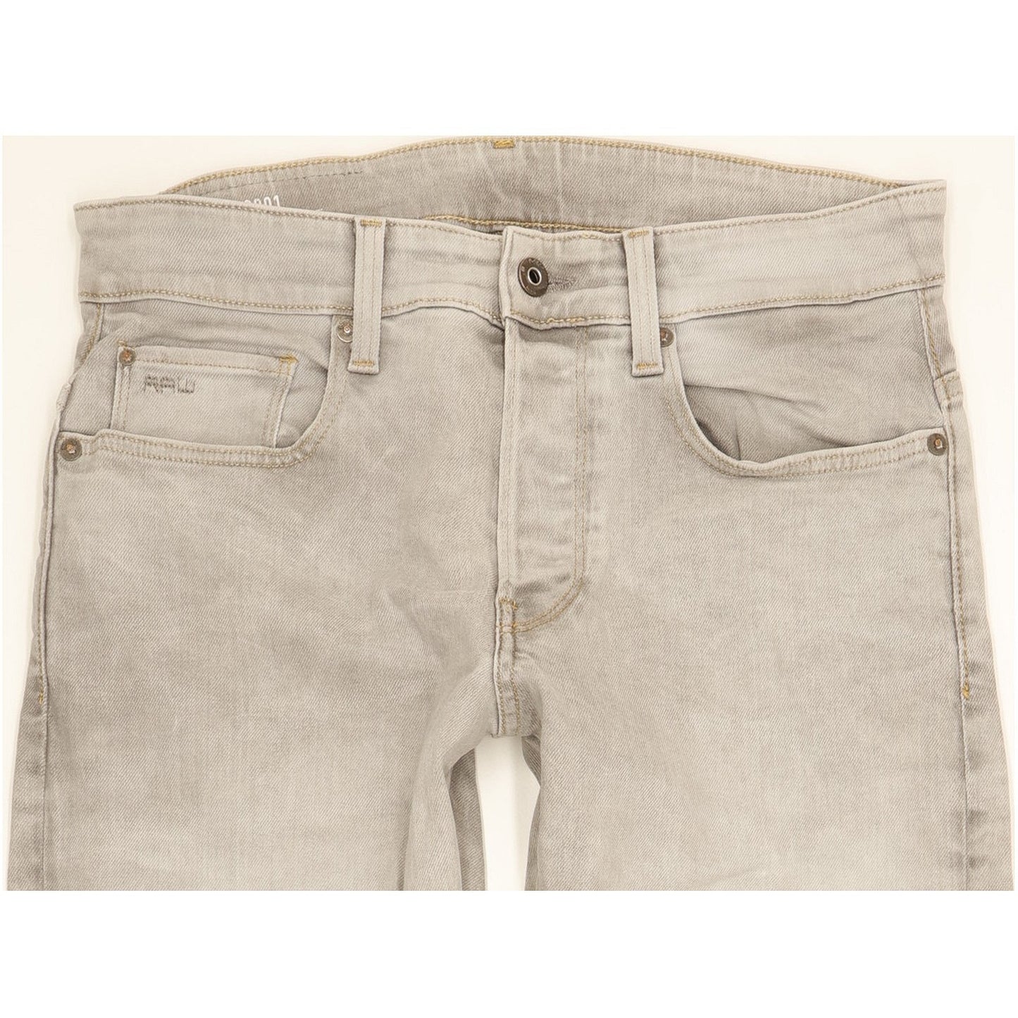 G-Star 3301 Men Grey Tapered Regular Stretch Jeans W31 L32