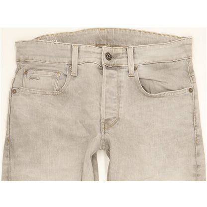 G-Star 3301 Men Grey Tapered Regular Stretch Jeans W31 L32