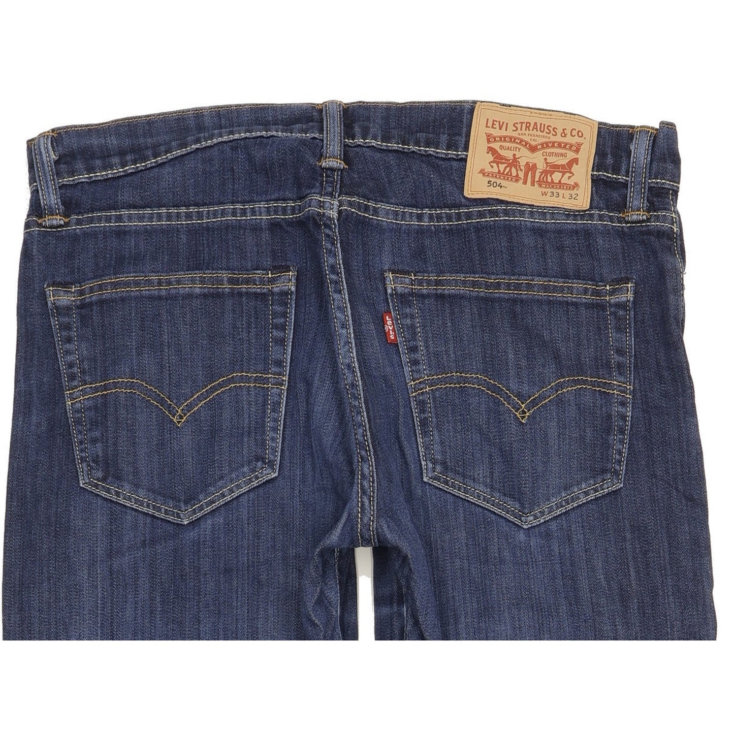 Levi's 504 Men Blue Straight Regular Stretch Jeans W33 L30
