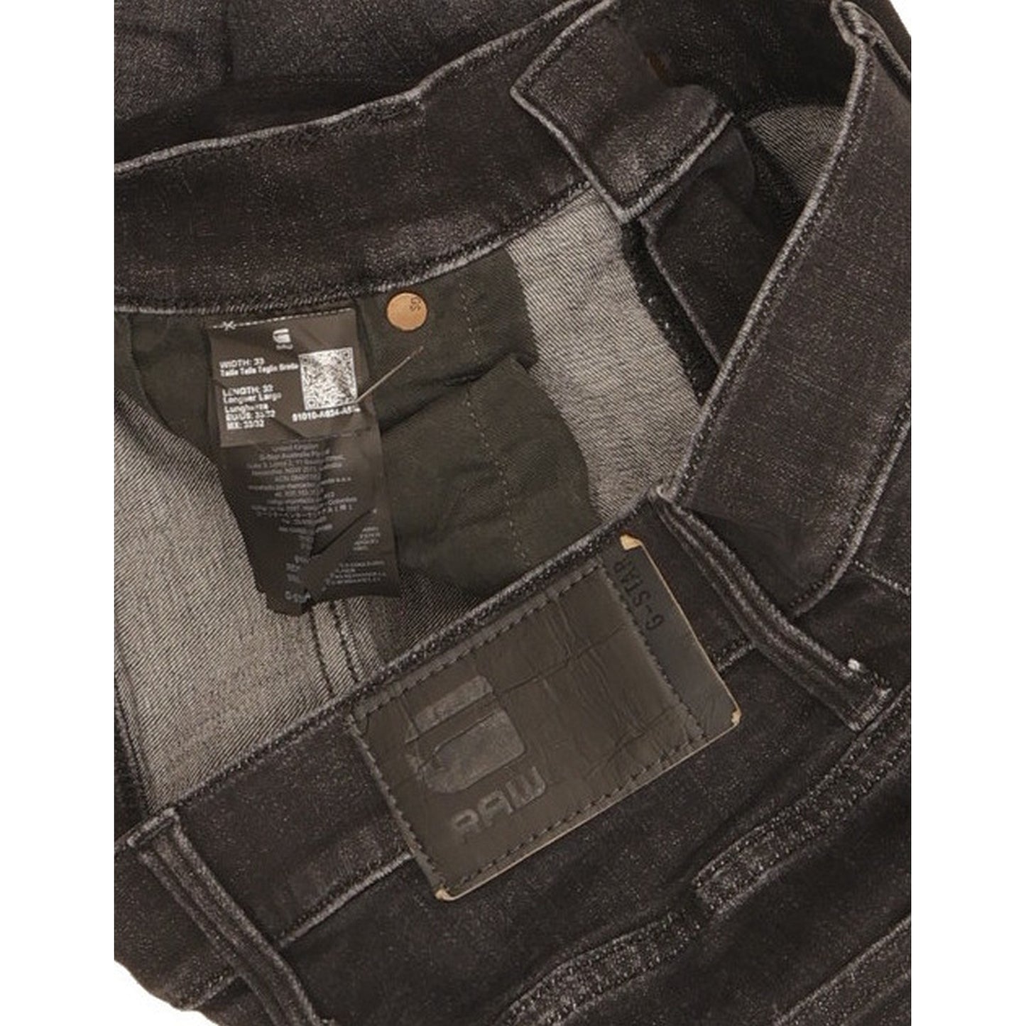 G-Star Revend Men Black Skinny Slim Stretch Jeans W33 L31