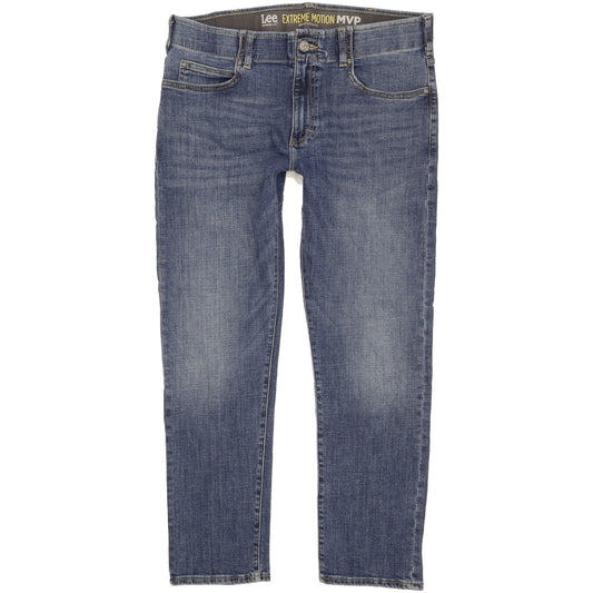 Lee Men Blue Tapered Slim Stretch Jeans W36 L30
