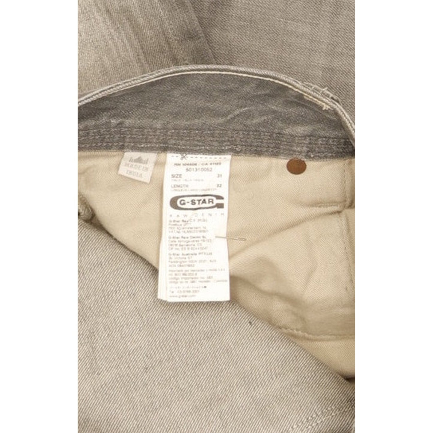 G-Star Attacc Men Grey Straight Regular Jeans W31 L31