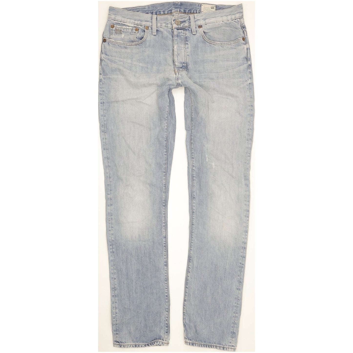 G-Star 3301 Men Blue Straight Slim Jeans W36 L35