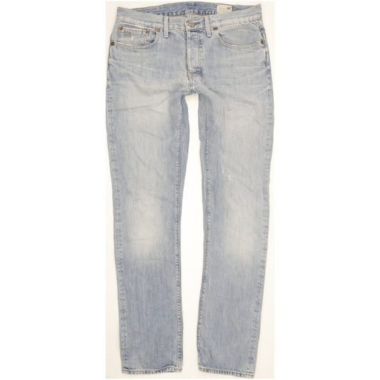 G-Star 3301 Men Blue Straight Slim Jeans W36 L35