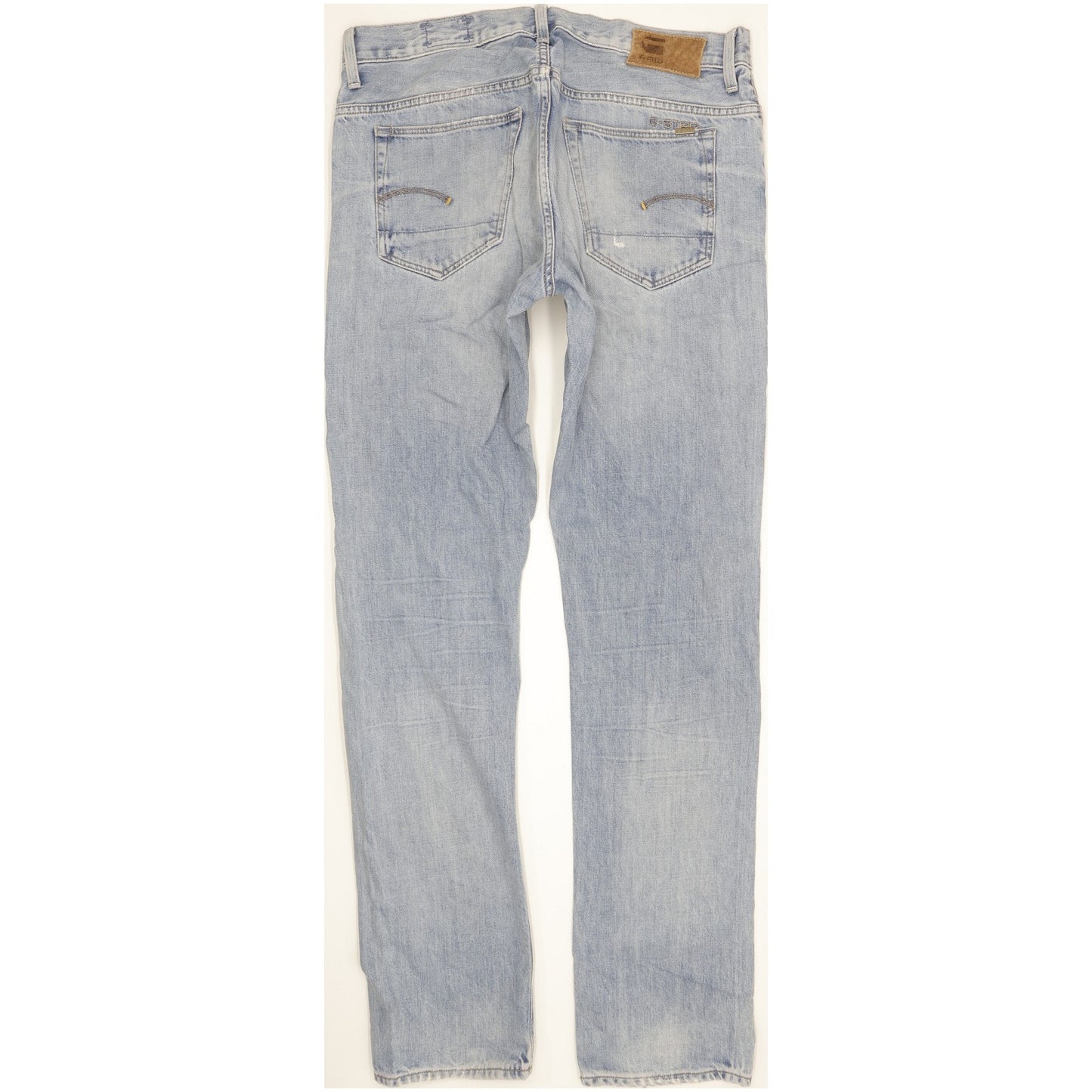 G-Star 3301 Men Blue Straight Slim Jeans W36 L35