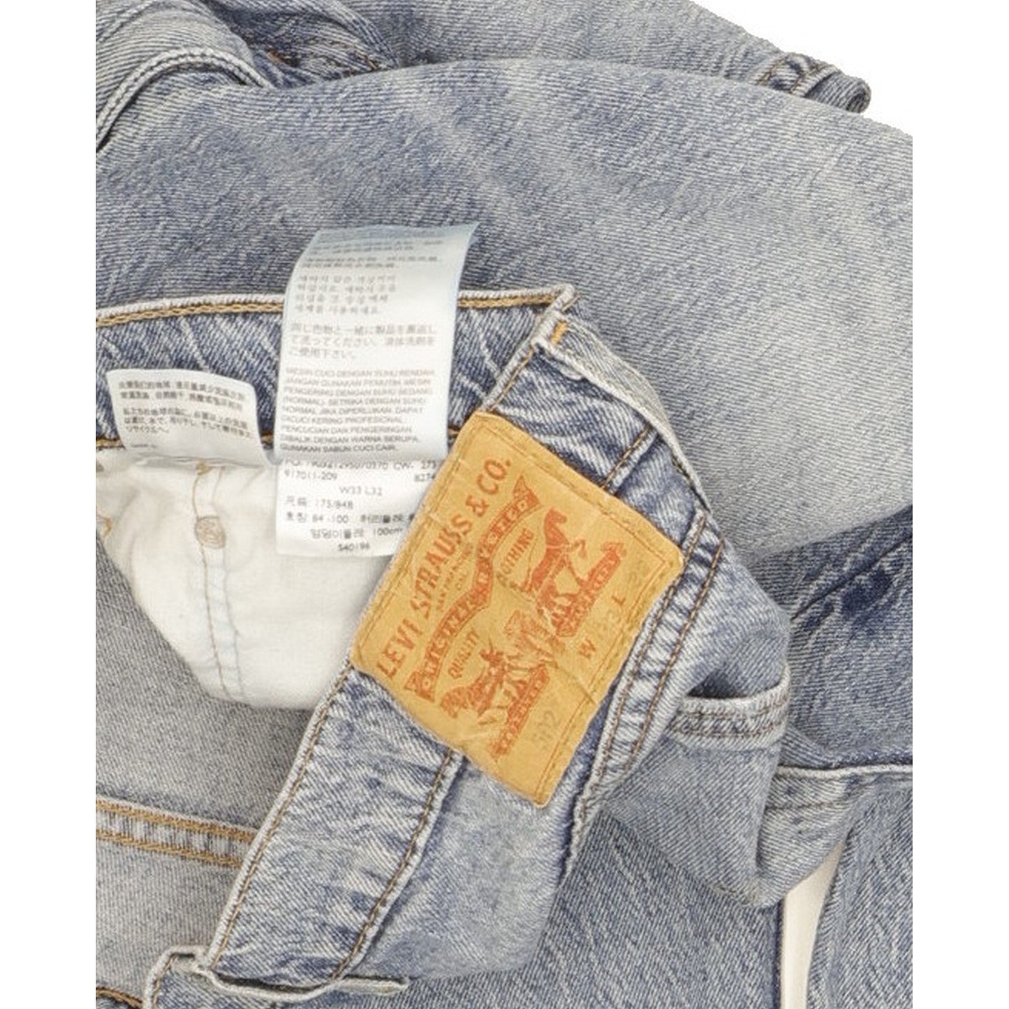 Levi's 502 Men Blue Tapered Regular Stretch Jeans W33 L29