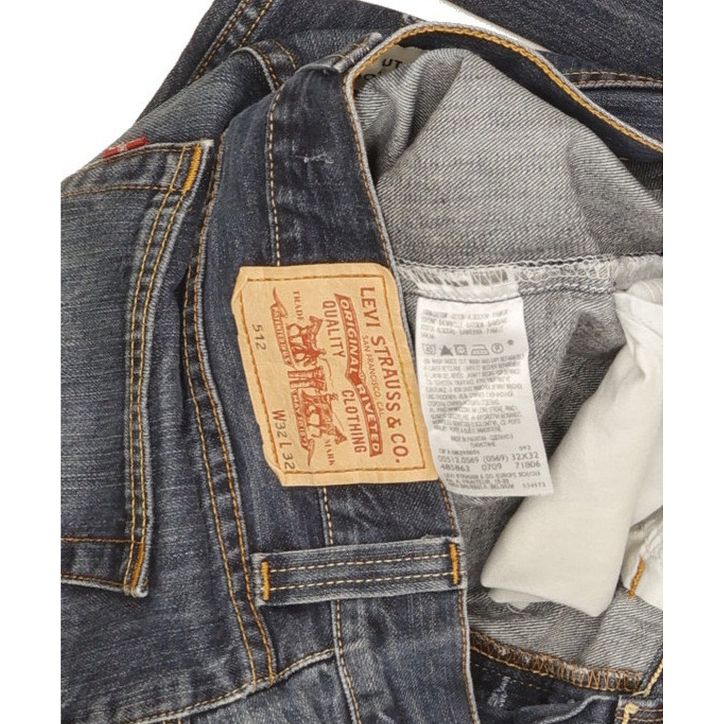 Levi's 512 Men Blue Bootcut Slim Jeans W32 L32
