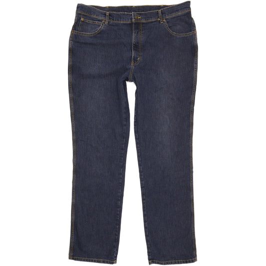 Wrangler Men Blue Straight Regular Stretch Jeans W42 L33