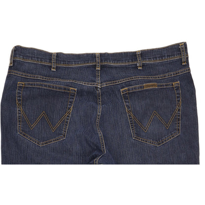 Wrangler Men Blue Straight Regular Stretch Jeans W42 L33