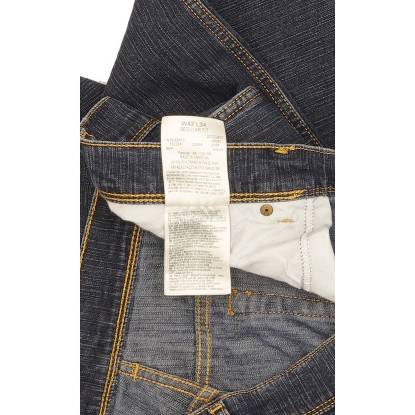 Wrangler Men Blue Straight Regular Stretch Jeans W42 L33