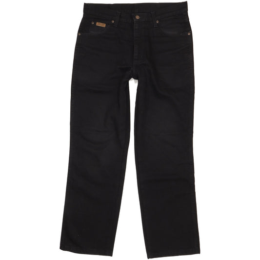 Wrangler Comfort Men Black Straight Regular Jeans W33 L30