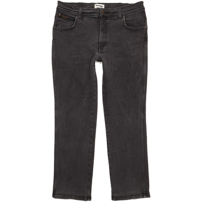 Wrangler Texas Men Black Straight Regular Stretch Jeans W36 L29