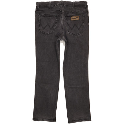 Wrangler Texas Men Black Straight Regular Stretch Jeans W36 L29