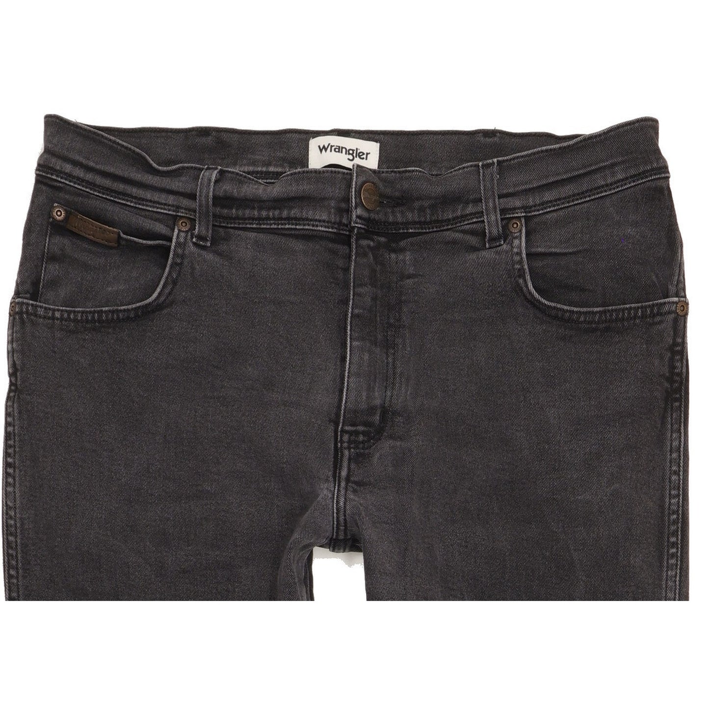 Wrangler Texas Men Black Straight Regular Stretch Jeans W36 L29