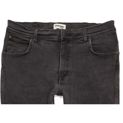 Wrangler Texas Men Black Straight Regular Stretch Jeans W36 L29