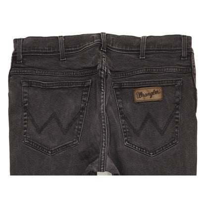 Wrangler Texas Men Black Straight Regular Stretch Jeans W36 L29