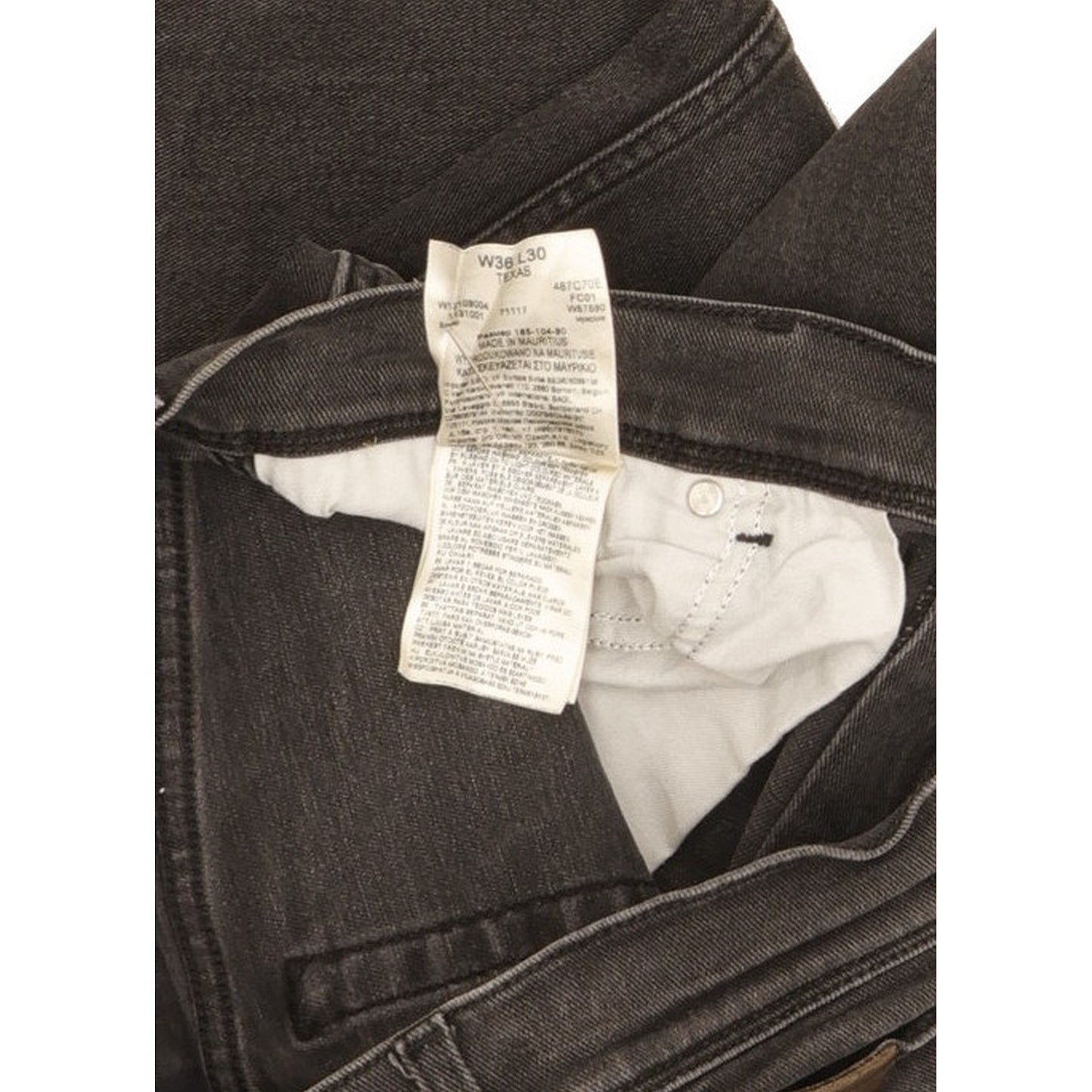 Wrangler Texas Men Black Straight Regular Stretch Jeans W36 L29