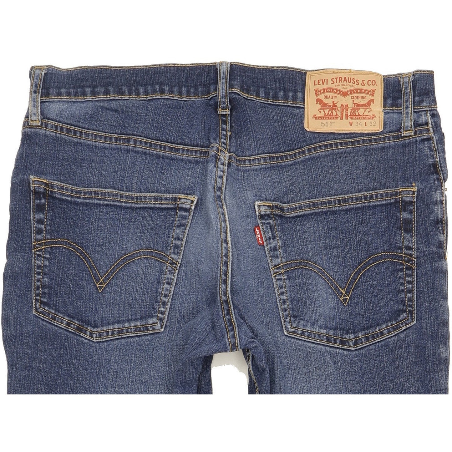 Levi's 511 Men Blue Straight Slim Stretch Jeans W34 L31