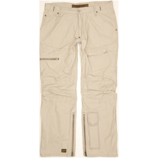 G-Star Army Elwood Men Beige Straight Regular Jeans W38 L34