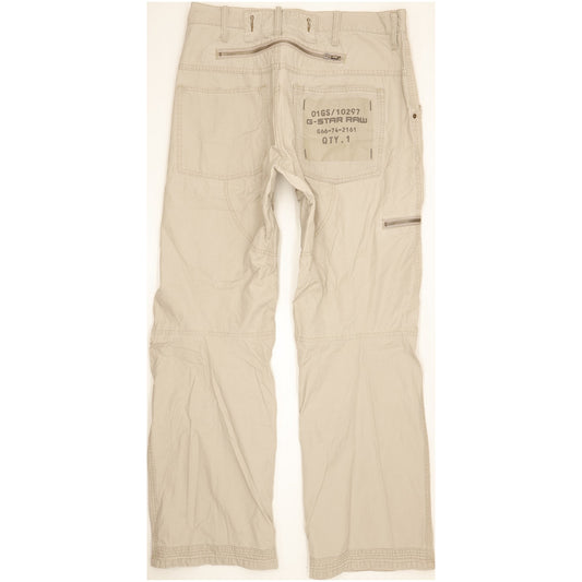 G-Star Army Elwood Men Beige Straight Regular Jeans W38 L34