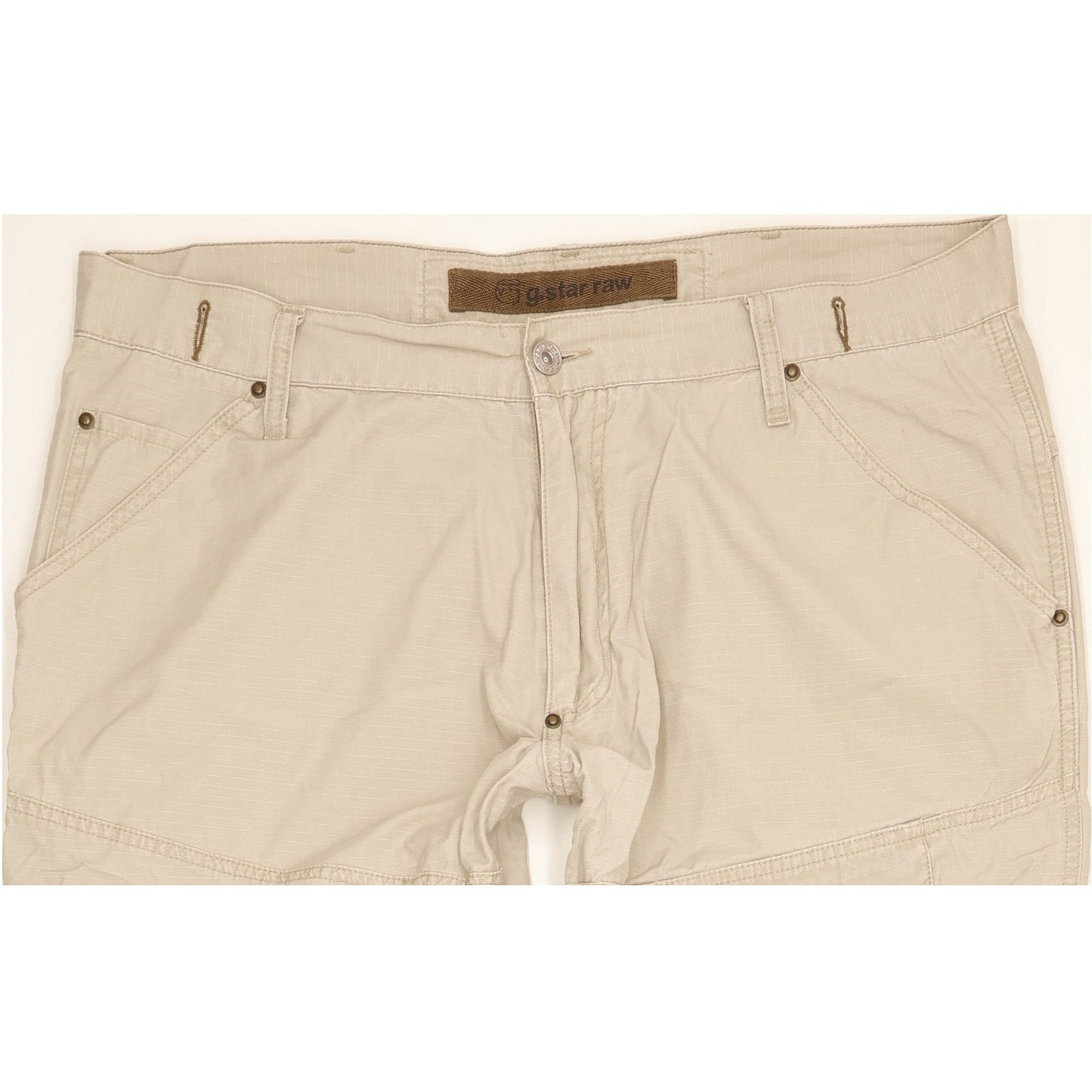 G-Star Army Elwood Men Beige Straight Regular Jeans W38 L34