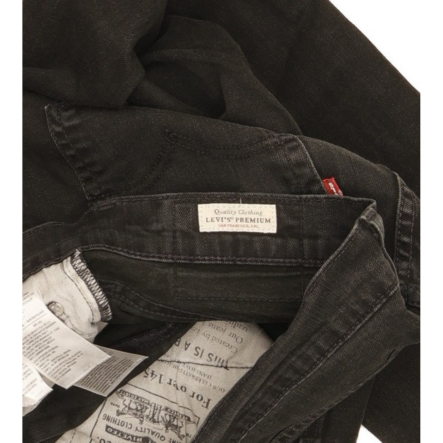 Levi's 512 Men Black Tapered Slim Stretch Jeans W30 L31