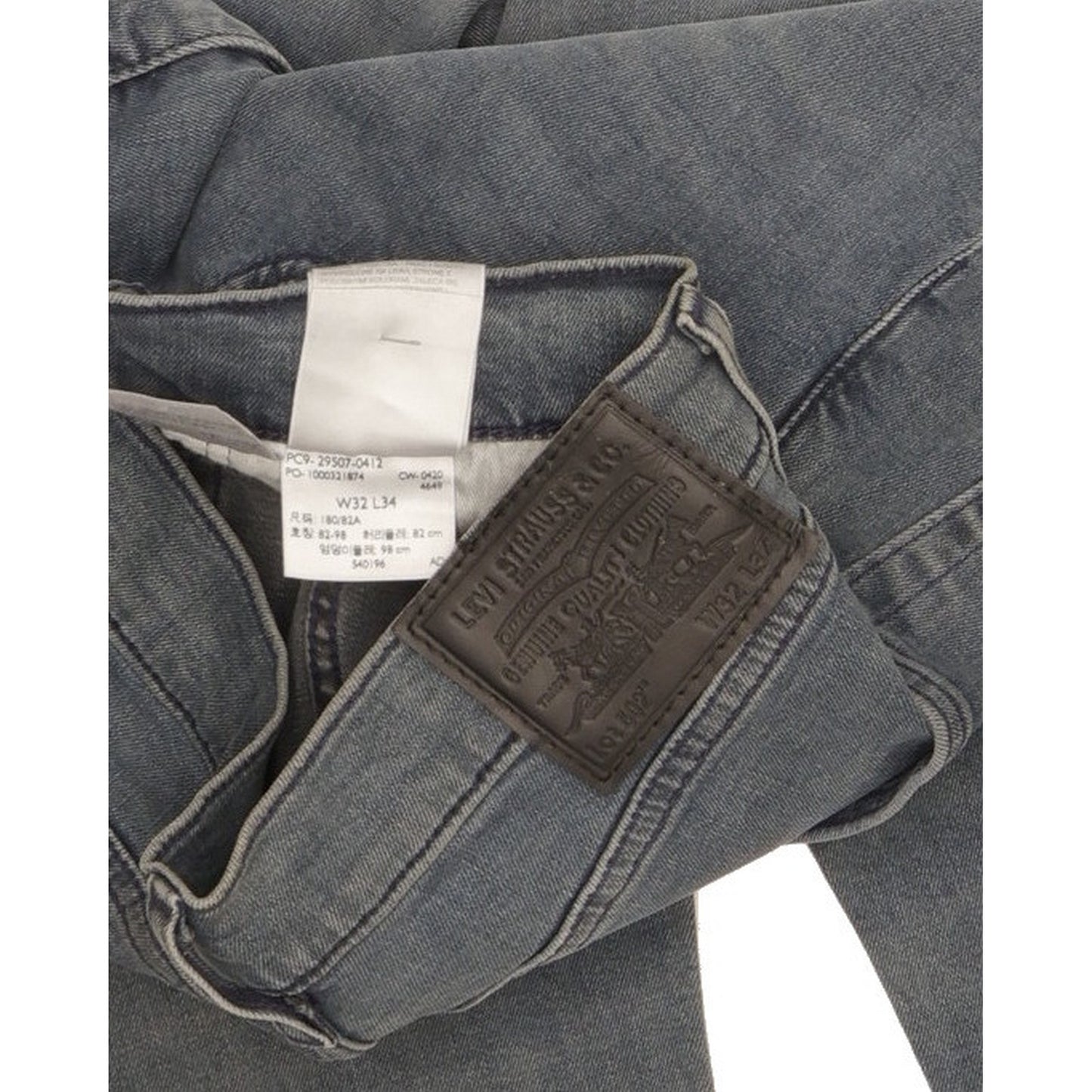Levi's 502 Men Blue Tapered Regular Stretch Jeans W32 L32