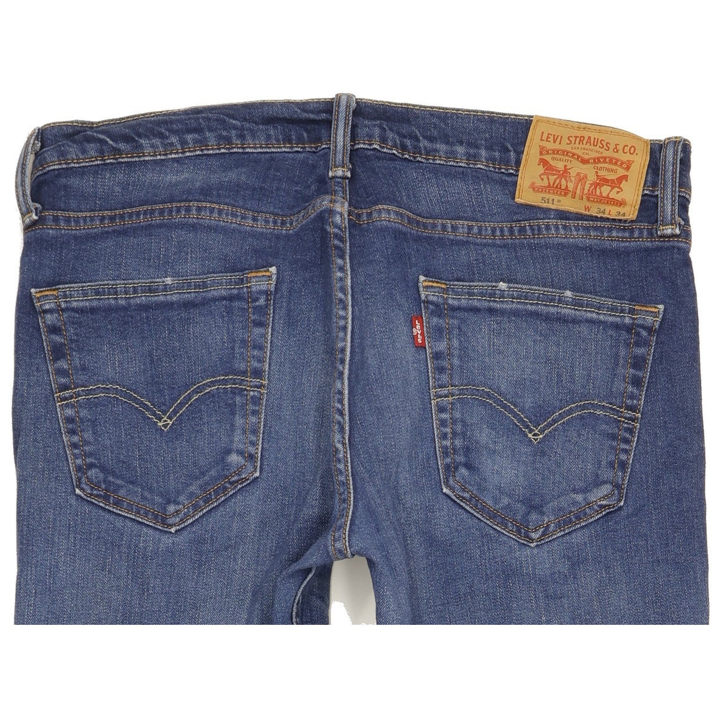 Levi's 511 Men Blue Straight Slim Stretch Jeans W34 L34