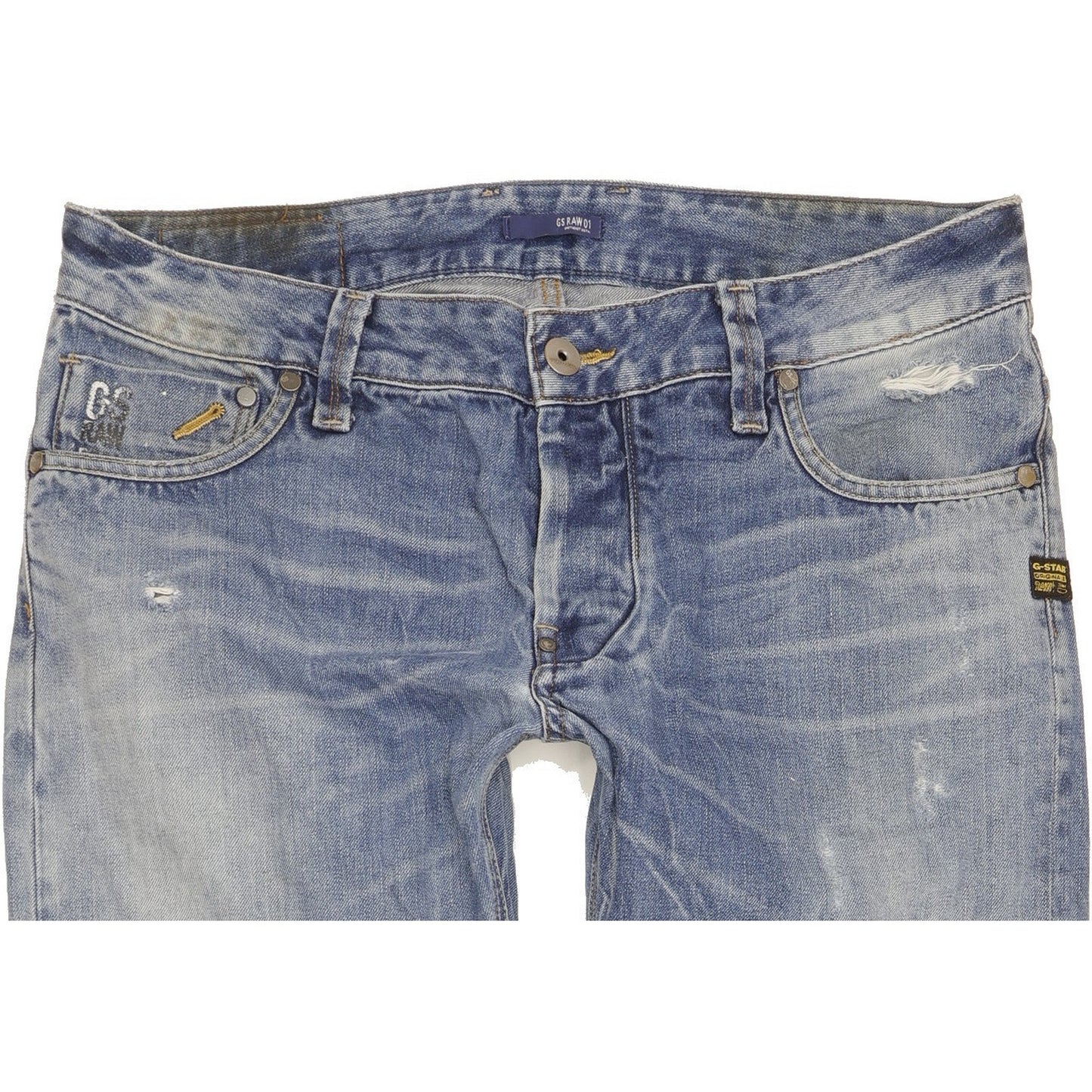 G-Star Men Blue Straight Regular Jeans W34 L32