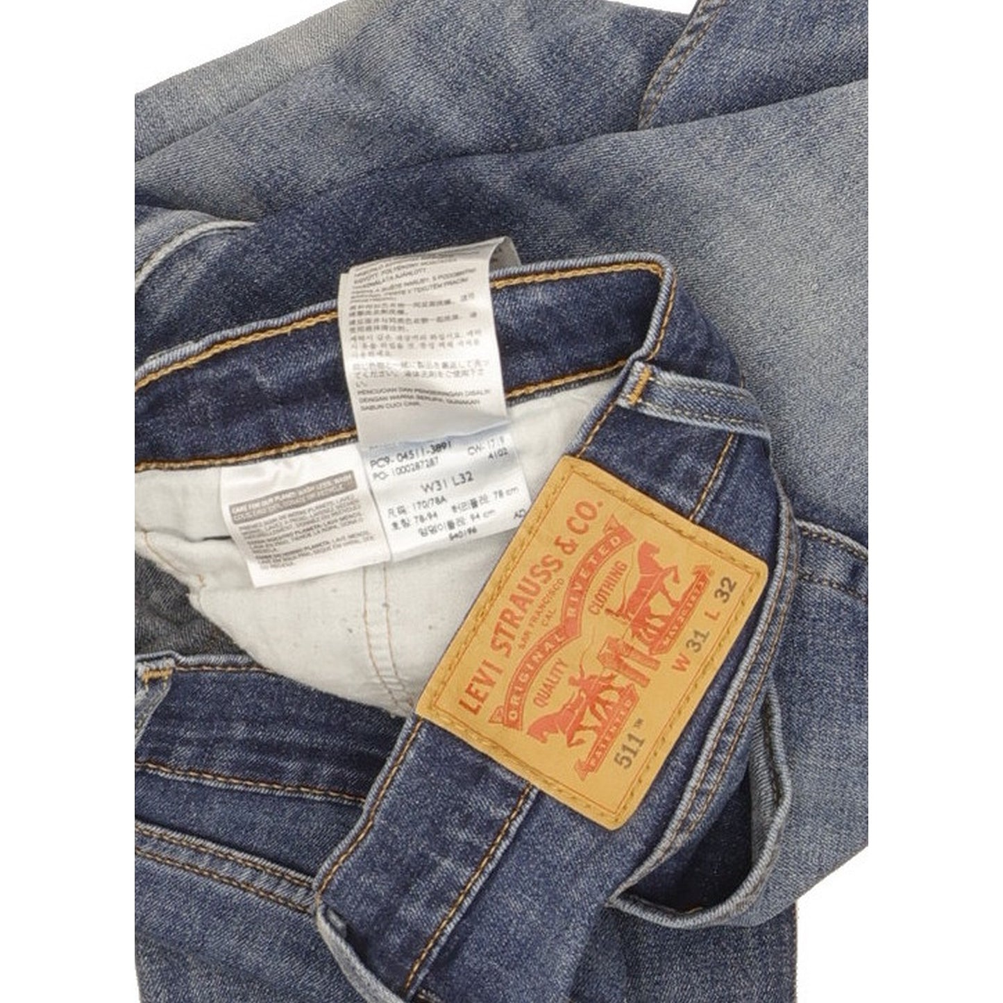 Levi's 511 Men Blue Straight Slim Stretch Jeans W31 L31