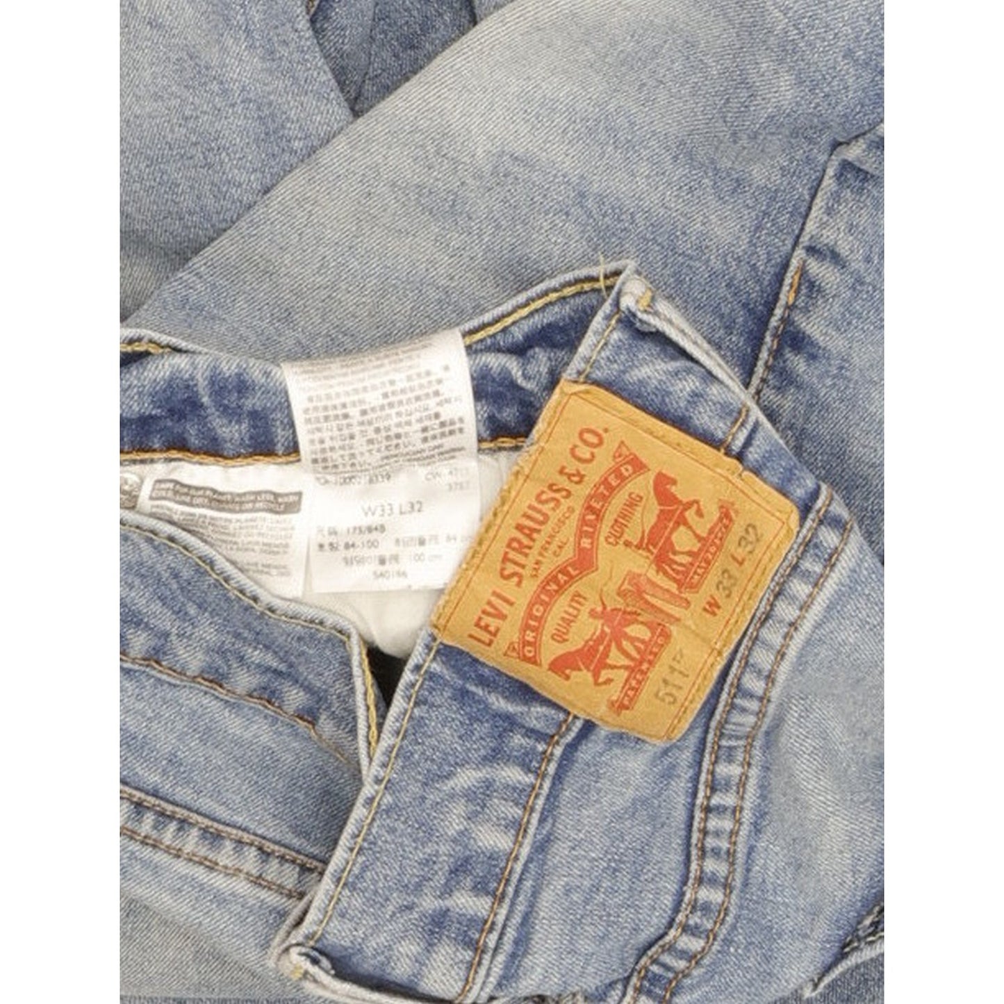 Levi's 511 Men Blue Straight Slim Stretch Jeans W33 L31