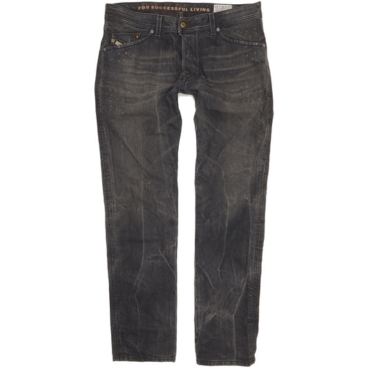 Diesel Darron Men Black Tapered Slim Jeans W36 L32