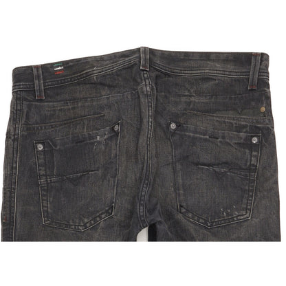 Diesel Darron Men Black Tapered Slim Jeans W36 L32