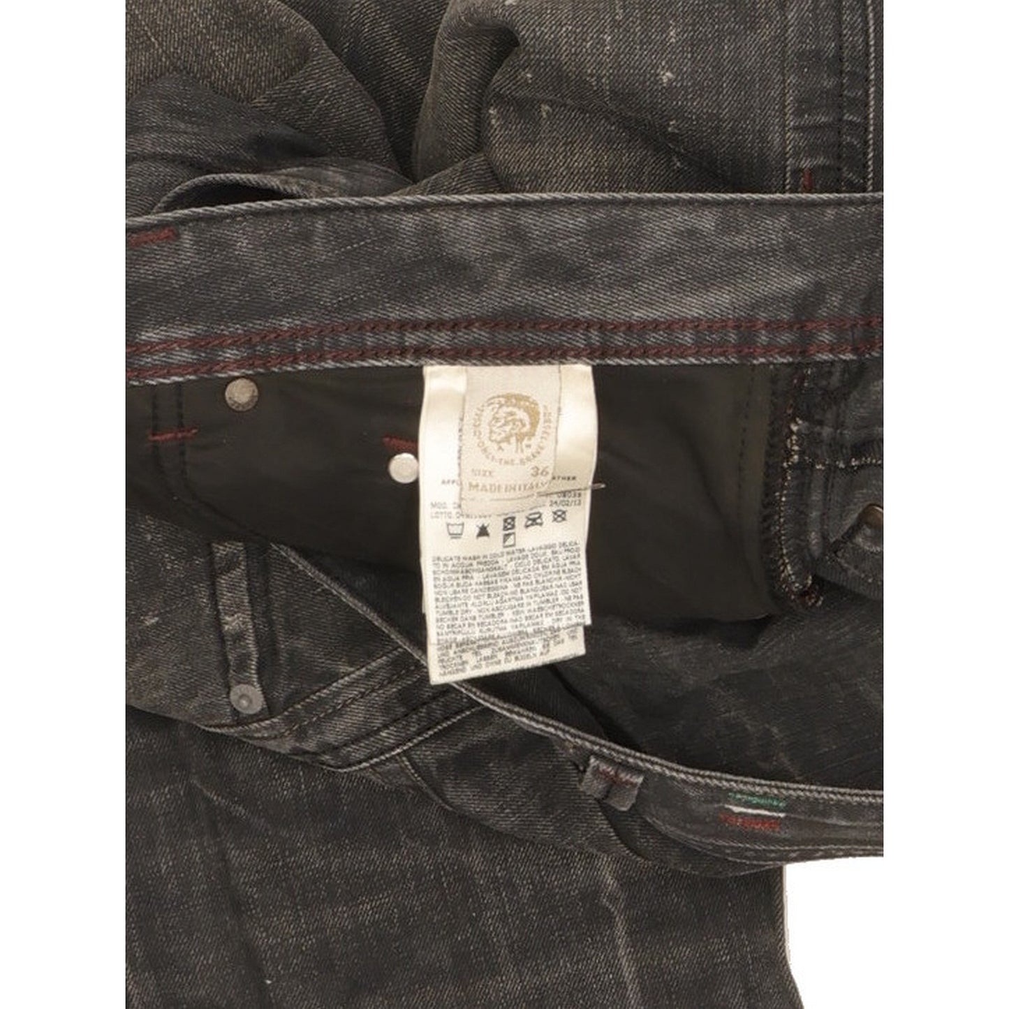 Diesel Darron Men Black Tapered Slim Jeans W36 L32