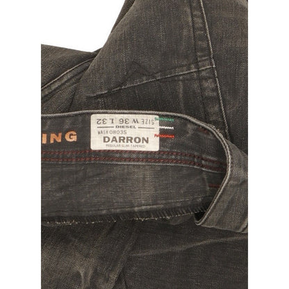 Diesel Darron Men Black Tapered Slim Jeans W36 L32