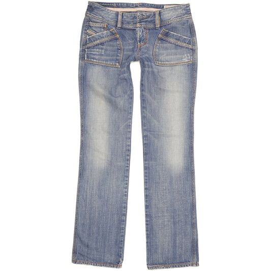 Diesel Reckfly Women Blue Bootcut Slim Jeans W29 L32