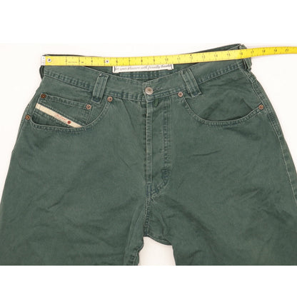 Diesel Saddle Baggy Men Green Tapered Relaxed Jeans W33 L33