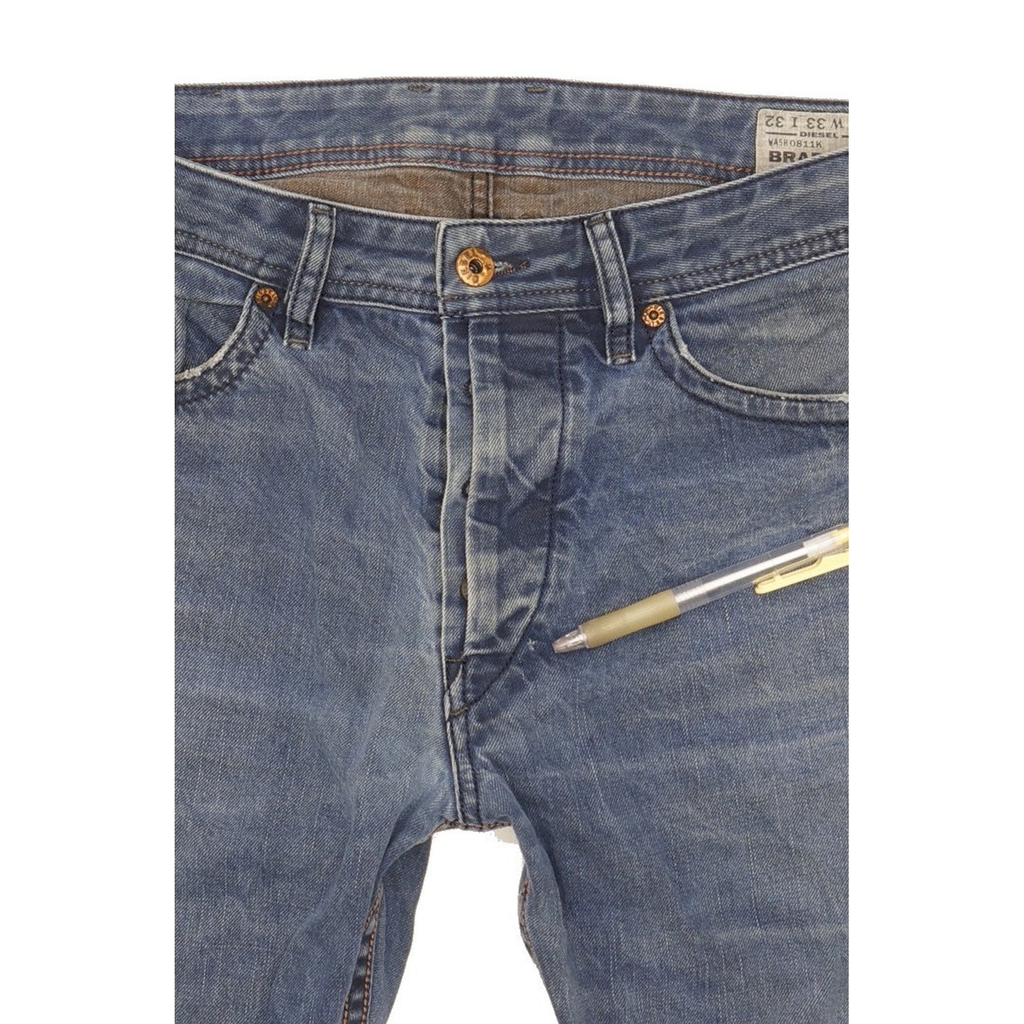 Diesel Braddom Men Blue Tapered Slim Jeans W33 L31