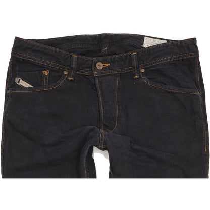 Diesel Darron Men Black Tapered Slim Jeans W32 L32