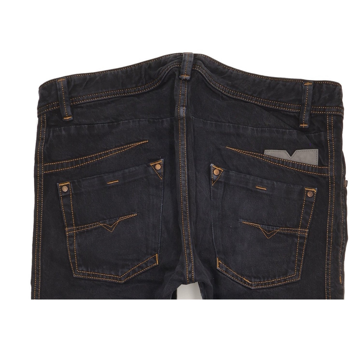 Diesel Darron Men Black Tapered Slim Jeans W32 L32