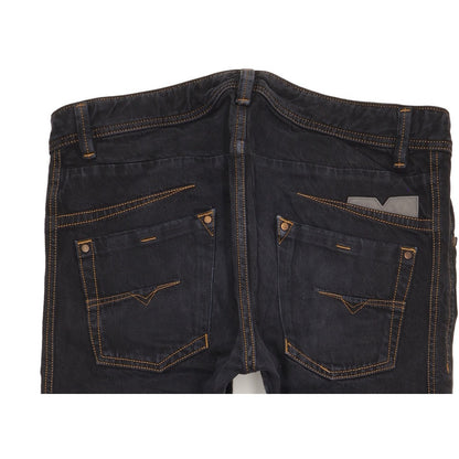 Diesel Darron Men Black Tapered Slim Jeans W32 L32
