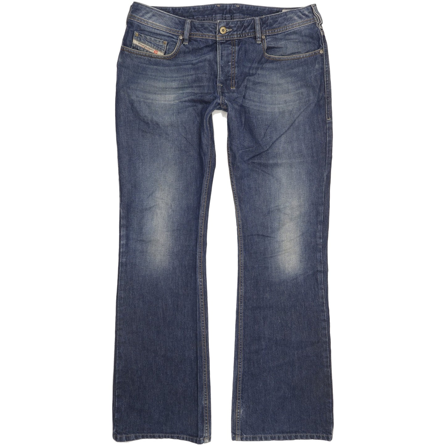 Diesel Zathan Men Blue Bootcut Regular Jeans W36 L34