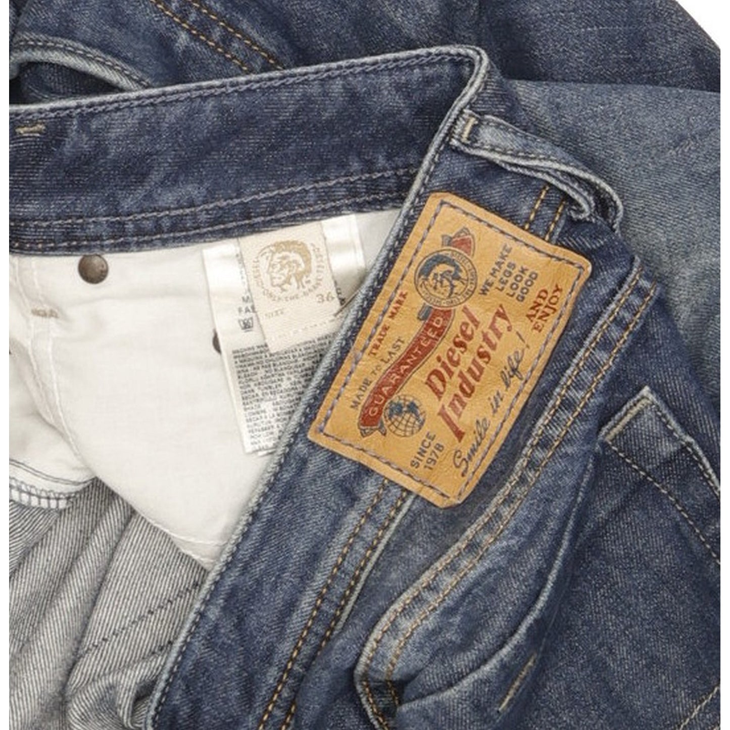 Diesel Zathan Men Blue Bootcut Regular Jeans W36 L34
