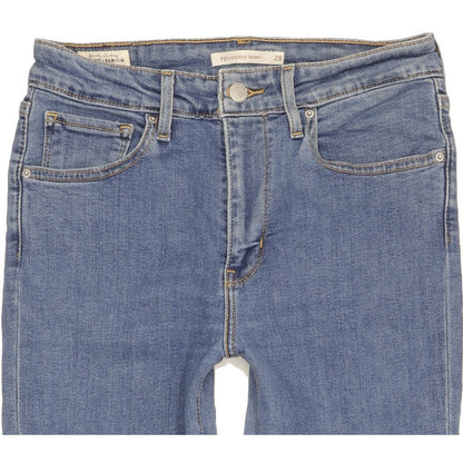 Levi's 721 Women Blue Skinny Slim Stretch Jeans W28 L27
