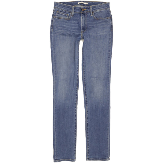 Levi's 712 Women Blue Straight Slim Stretch Jeans W30 L34