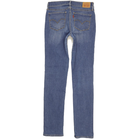 Levi's 712 Women Blue Straight Slim Stretch Jeans W30 L34