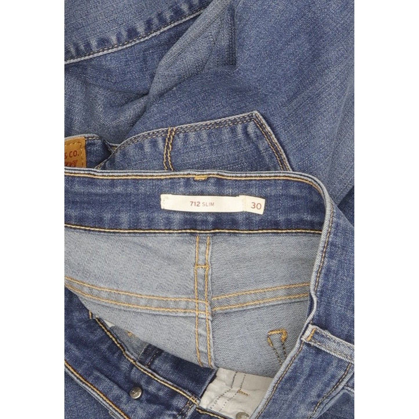 Levi's 712 Women Blue Straight Slim Stretch Jeans W30 L34