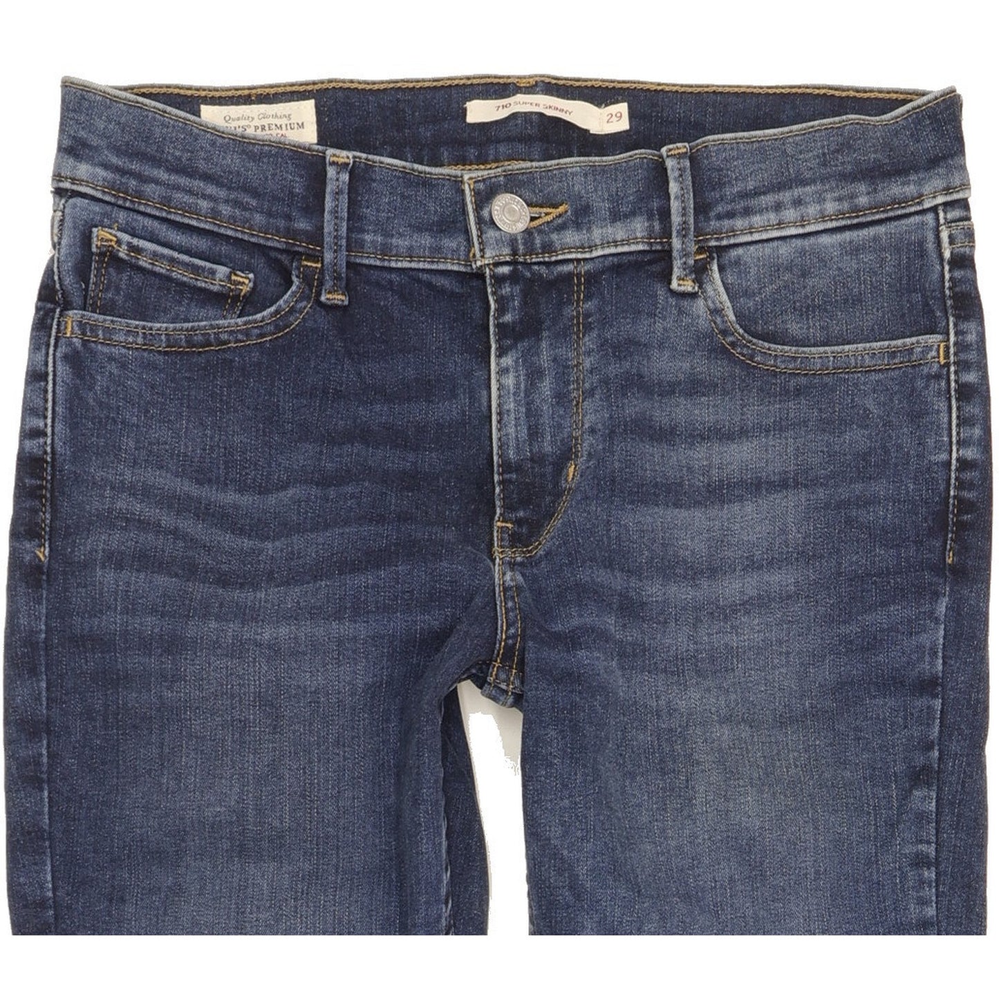 Levi's 710 Super Women Blue Skinny Slim Stretch Jeans W29 L31