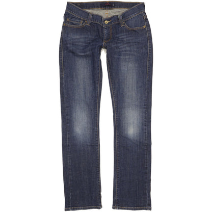 Levi's 504 Women Blue Straight Slim Stretch Jeans W28 L32